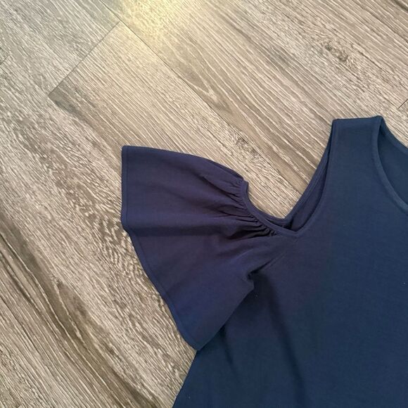 Milly Navy Cold Shoulder Dress - Picture 2 of 8